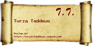 Turza Taddeus névjegykártya